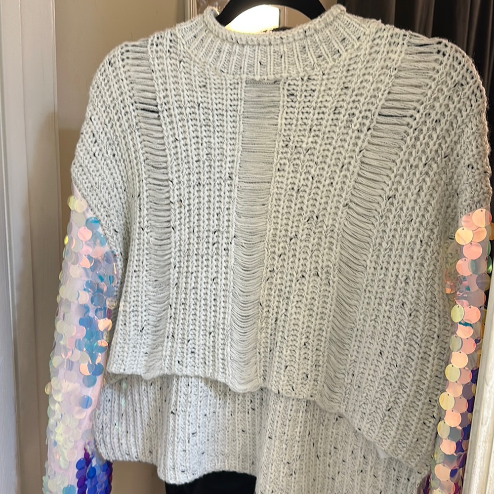 Beautiful white sequence sweater